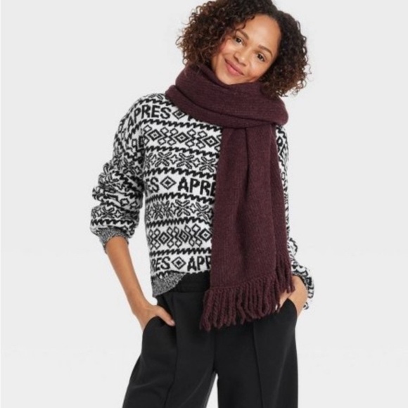 Target Crewneck Sweater A New Day Black and White Fair Isle Apres Size XXL NWT - Picture 10 of 11